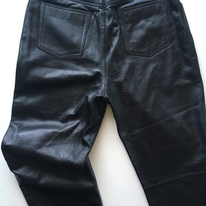 Black Leather Pants Marisa Christina, Size 31 / 10 Petite - Etsy