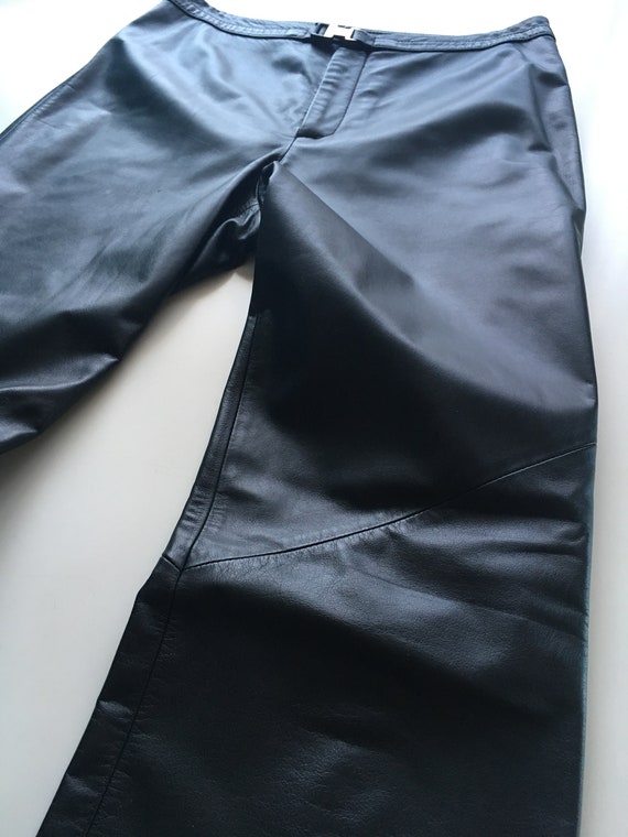 Black Leather Pants - Ralph Lauren, Size 29 / 6 - image 8