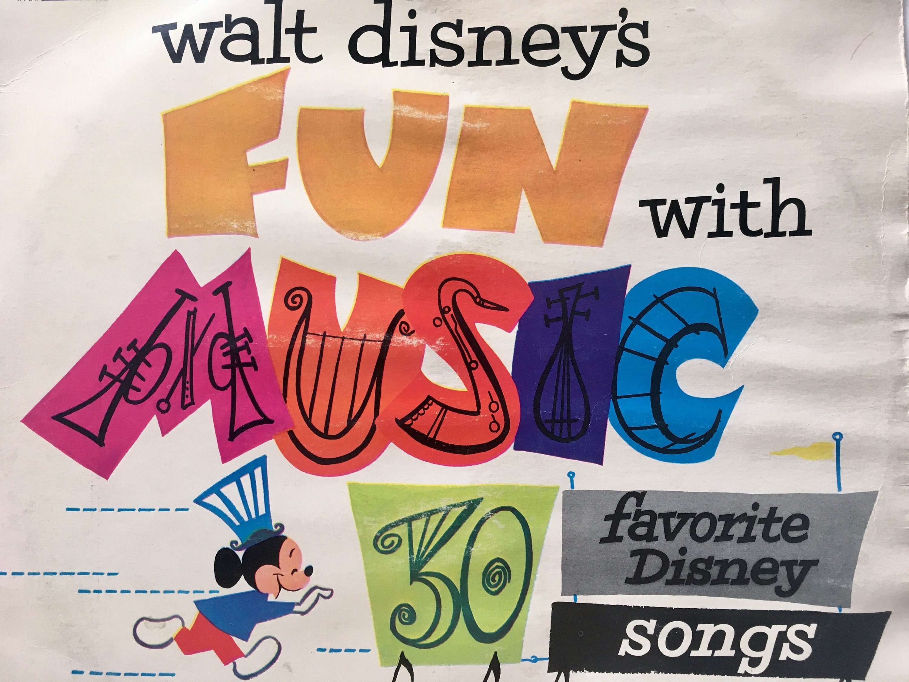 ウォルト・ディズニーの楽しい音楽 LP ビニールレコードアルバム