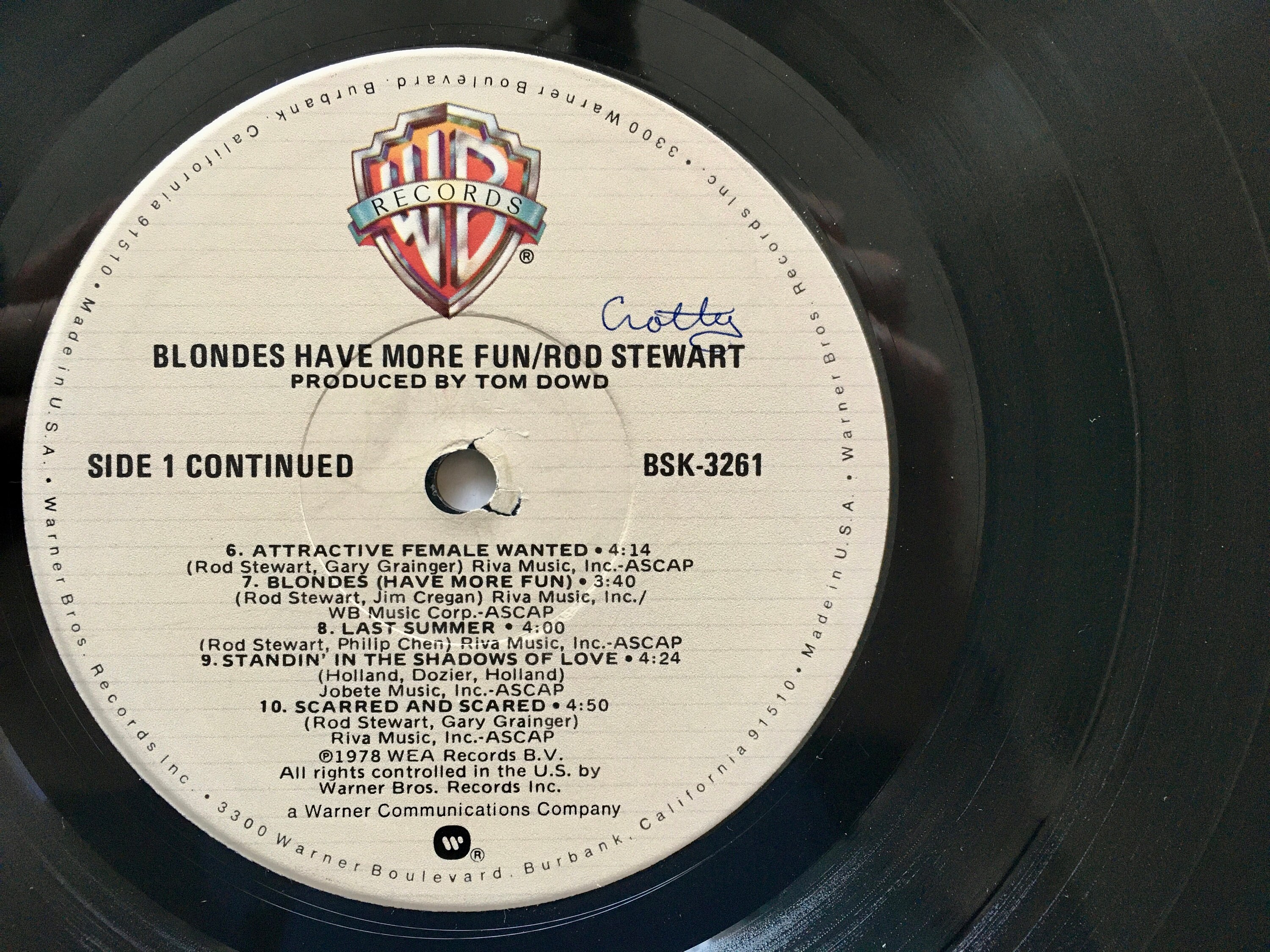 Rod Stewart - Blondes Have More Fun LP Vinyl Record Album, Warner