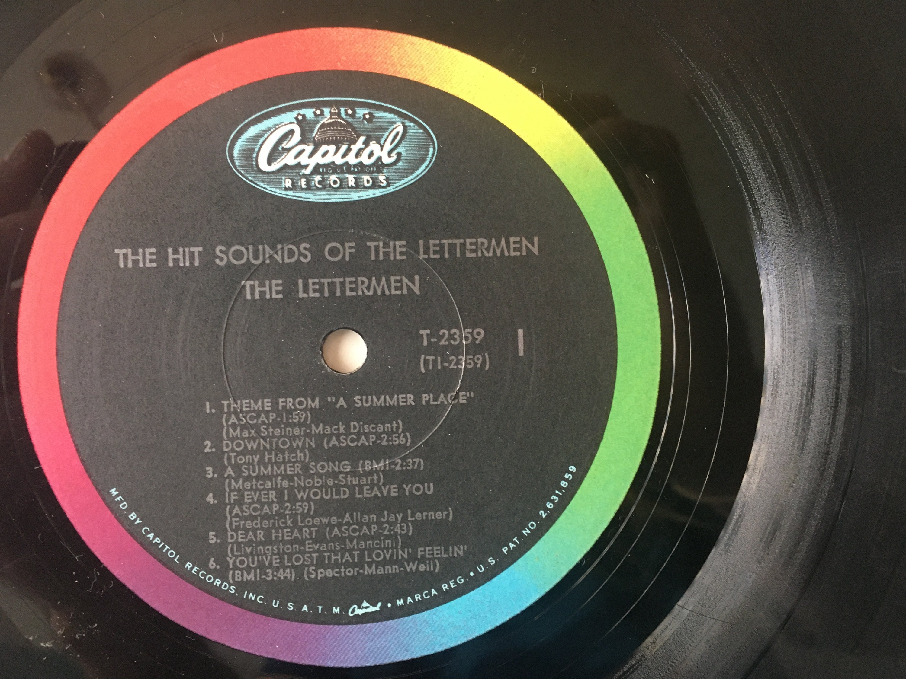 レターメン/ベスト20/CAPITOL/LP The Lettermen - Best 20 - Japan Vinyl with OBI Strip