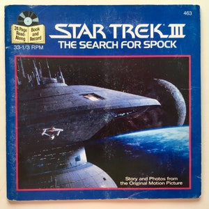 Star Trek III: The Search For Spock - 7&#39; Vinyl Record / 24 Page Book, Buena Vista Records - 463, 1984, Original Pressing