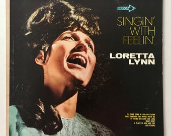 Loretta Lynn - Singin' With Feelin' LP Vinyl Record Album, Decca - T 91396, Country, 1967, Original Pressing