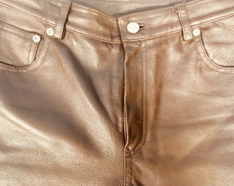 Brown Leather Pants - Newport News, Size 28 / 6