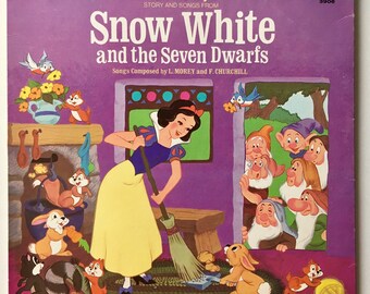 Biancaneve e i sette nani Storia e canzoni LP Vinyl Record Album, Disneyland - 3906, Pop, Bambini, Colonna sonora, Storia, 1969
