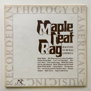 Maple Leaf Rag: Ragtime In Rural America LP Vinyl Record Album, New World Records - NW 235, Jazz, Ragtime, 1976, Original Pressing