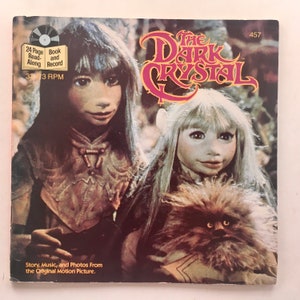 The Dark Crystal 7&#39; Vinyl Record / 24 Page Book, Buena Vista Records - 457, Children&#39;s Story, 1982, Original Pressing