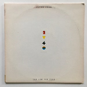 Elton John - Too Low For Zero LP Vinyl Record Album, Geffen Records - GHS 4006, Pop Rock, 1983