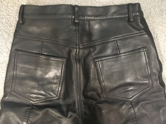 Black Leather Pants Hugo Buscati Size 