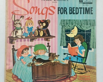Walt Disney's Songs For Bedtime LP Vinyl Record Album, Disneyland - DQ-1224, 1964, Original Pressing