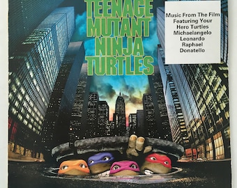 Teenage Mutant Ninja Turtles (Music From The Film ) LP Vinyl Record Album, sbk Records -  SBKLP 6, 1990, Original Pressing UK