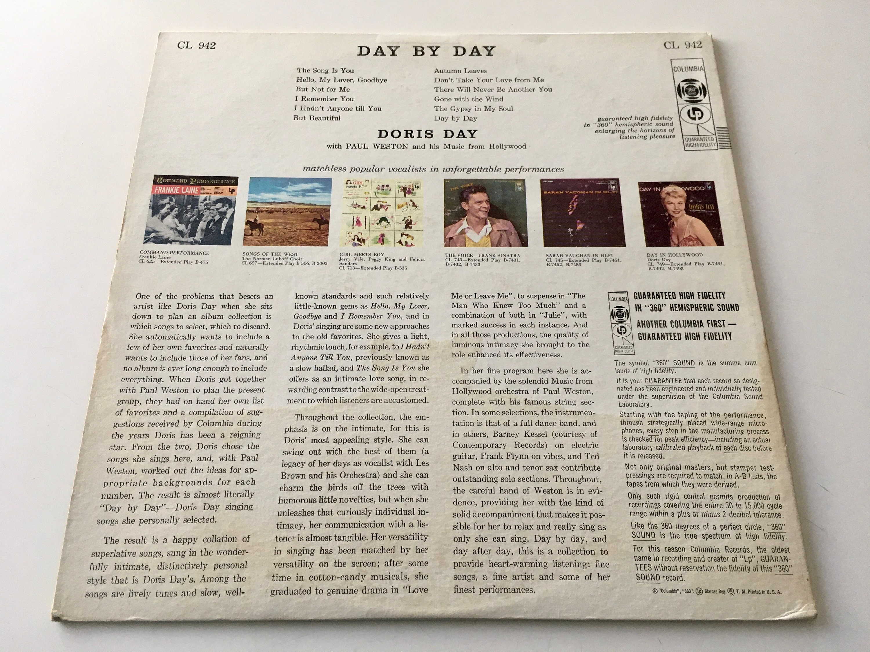 【中古】ドリス・デイ(1949～1952)〈5枚組〉 ドリス・デイ - デイ・バイ・デイ LP ビニールレコードアルバム