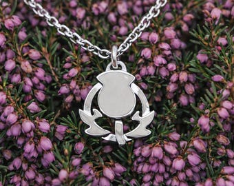 Sterling Silver Thistle Pendant.