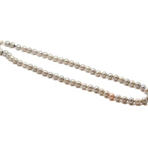 Cultured Round Pearl 20" Necklace with Sterling Silver catch.
