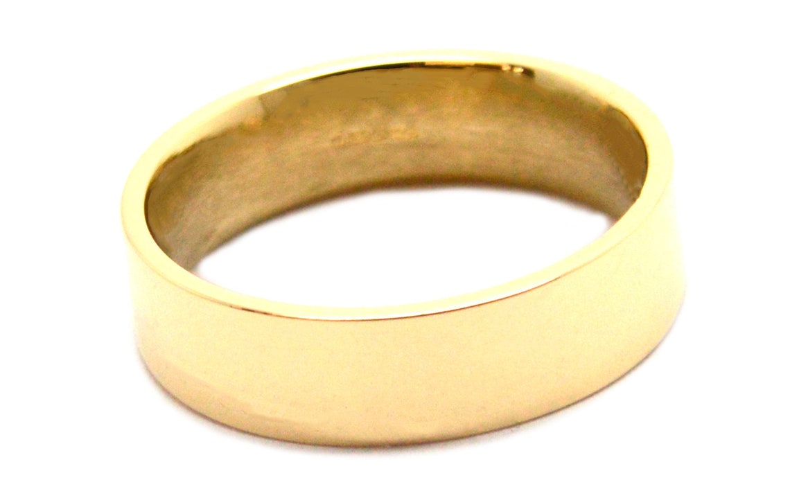 9 Carat Gold Wedding Ring 6.2mm Wide 1.8mm Thick Wedding | Etsy