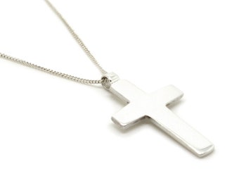 Pendentif croix moyen en argent sterling