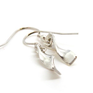 Sterling Silver Twist Drop Earrings.  Contemporary Twist Earrings