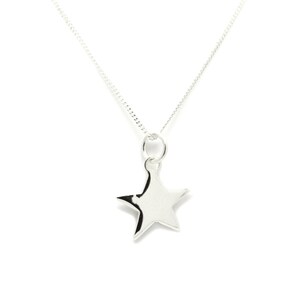 Sterling Silver Star Pendant. Polished or Matte Finish