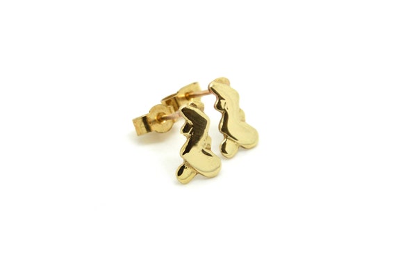Orecchini In Oro Giallo 9 Carati Con Design Celtico - Fatti A Mano UK - In Confezione Regalo