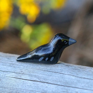 Made To Order Crow Totem, Raven Clay Figurine, Crow Sculpture, Raven Figure, Bird Figurine, Handmade Crow Sculpture, Polymer Clay Bird