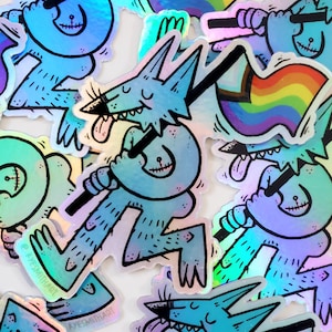 Happy Pride! - Holographic Die Cut Sticker