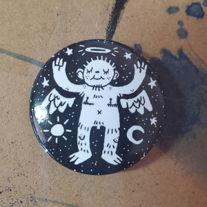 Trans* Angel Button - ( Transgender/ Trans/ FTM / Transmasc )