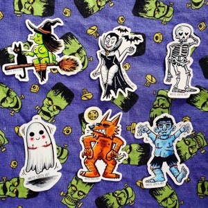 HALLO-QWEEN: stickers griezelige queer (individuele of complete set)