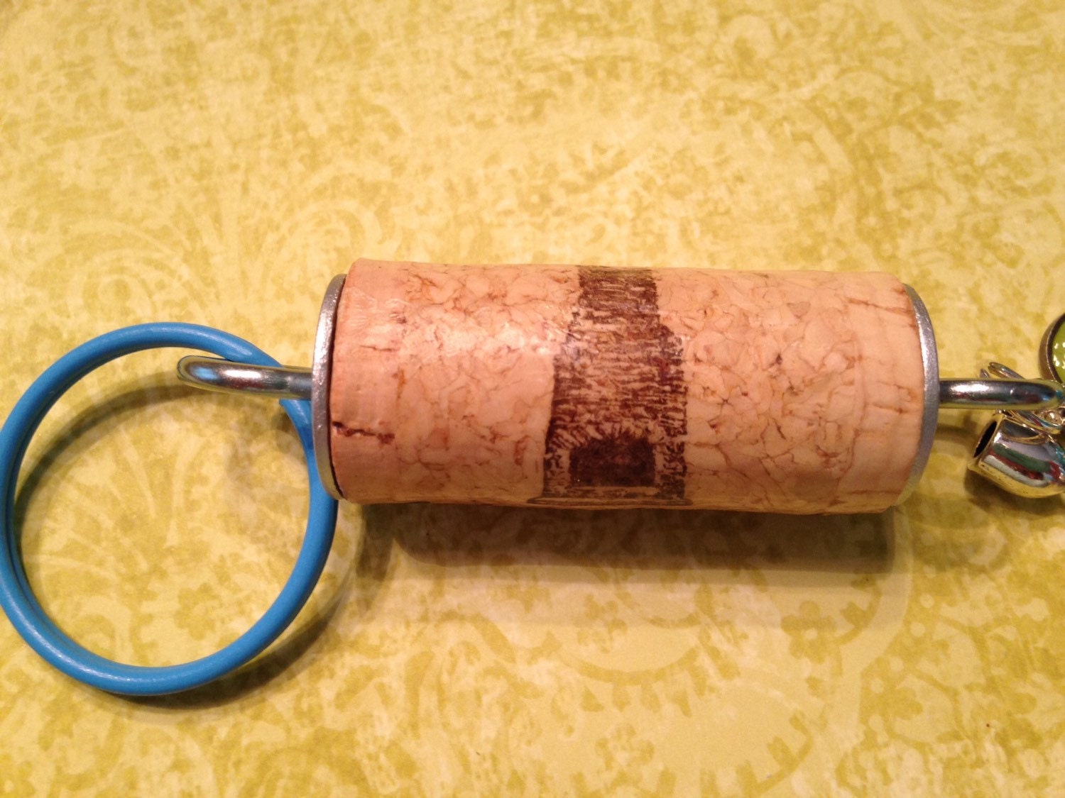 Wine Cork Keychain Etsy