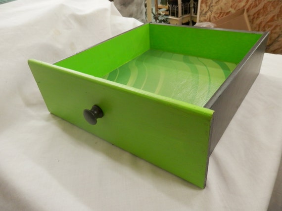 Vintage Lime Green Dresser Drawer Storage Or Hang On Wall For Etsy