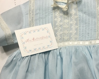 French Handsewn Maline Lace Yoke Bubble, Infant and Toddler Romper, Portrait Bubble