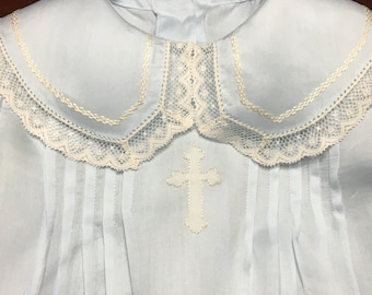 French Handsewn Heirloom Portrait Bubble, Hand Embroidery, French Construction, Dedication Romper, Baptism