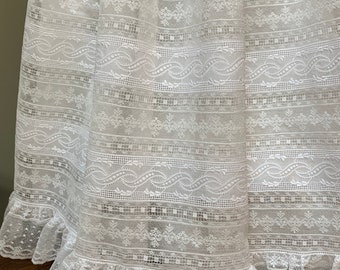 French Handsewn Lace Yoke Christening Gown with T-Cap or Boy Cap and Slip