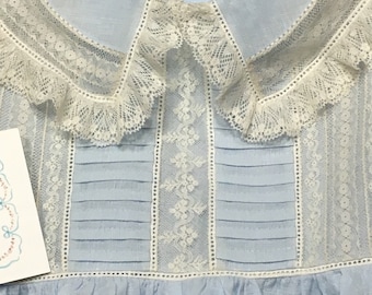 French Handsewn Boy's Portrait Bubble in Ulster Linen, Potrait Bubble, Ring Bearer, Baptism or Dedication Bubble, infant, toddler