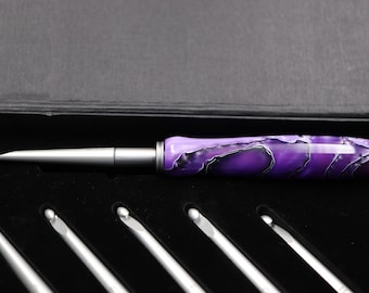 Crochet Hook Set (Purple Mesh)