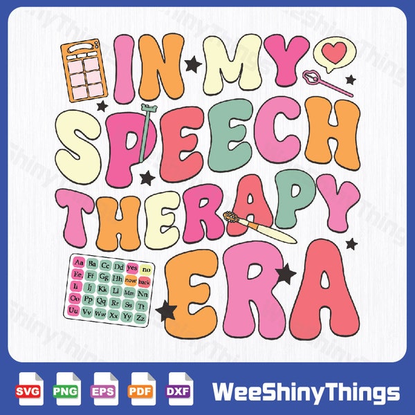 SLP Back In My Speech Therapy Era Svg, In My Slp Era Svg, In My Teacher Era, Retro Speech Therapy, Speech Pathology Gifts, 1st Day Of School