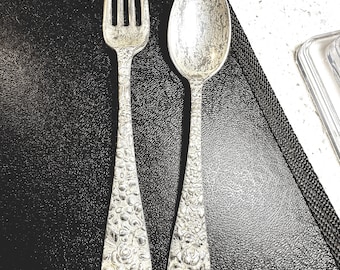 Antique Silver Fork Vintage 925 Solid Sterling Silver Dominick