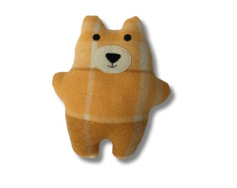 Yellow Warren Bear vintage blanket / soft toy 11"