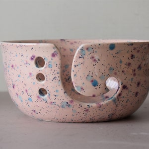Multi-Color Ceramic Yarn Bowl for Crochet and Knitting. – Athena's