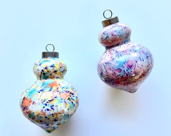 Christmas tree festive decoration, ceramic Christmas ornaments, set of two, gift