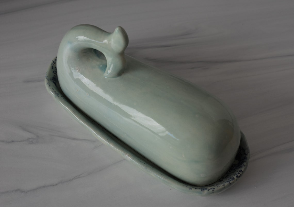 Whale Butter Dish Ceramic Butter Holder Valentines Day Gift Etsy