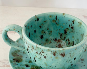 Oversized Coffee Mug, Patina Blue, 18 Oz, Soup Mug