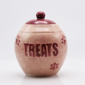 Pet treat jar, large ceramic dog treat jar,  cat treat jar, pet gift