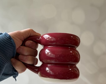 wavy ceramic mug , tea cup