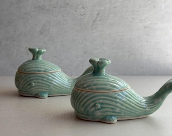 Whale jar, Ceramic stash box, Trinket box