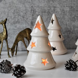 Christmas Tree, white Christmas tree  Votive, decoration de noel, rustic holiday decor, Christmas decoration gift, holiday decor