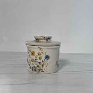 Sping blossom Ceramic Butter Crock, French butter dish