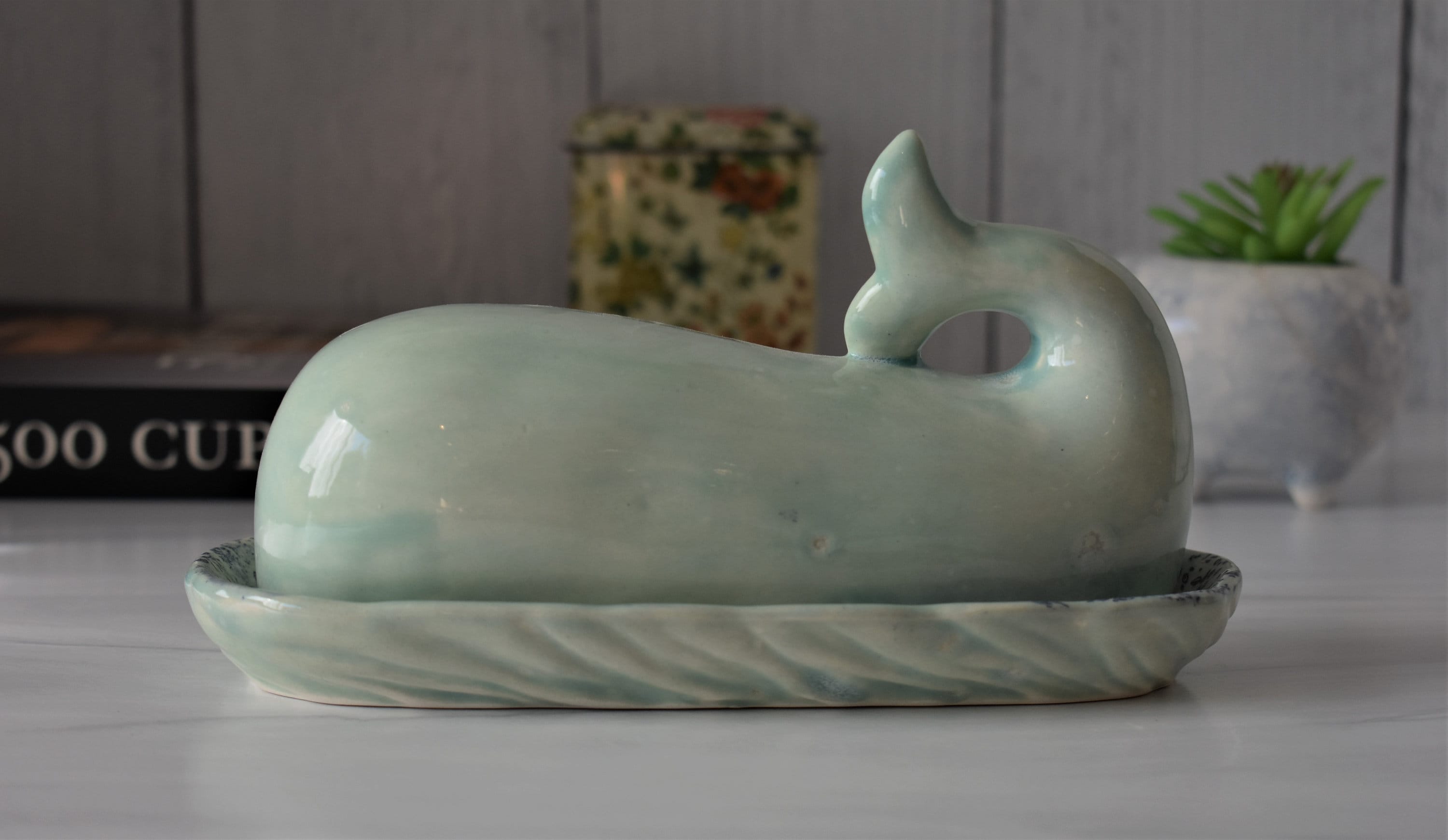 Whale Butter Dish Ceramic Butter Holder Valentines Day Gift Etsy