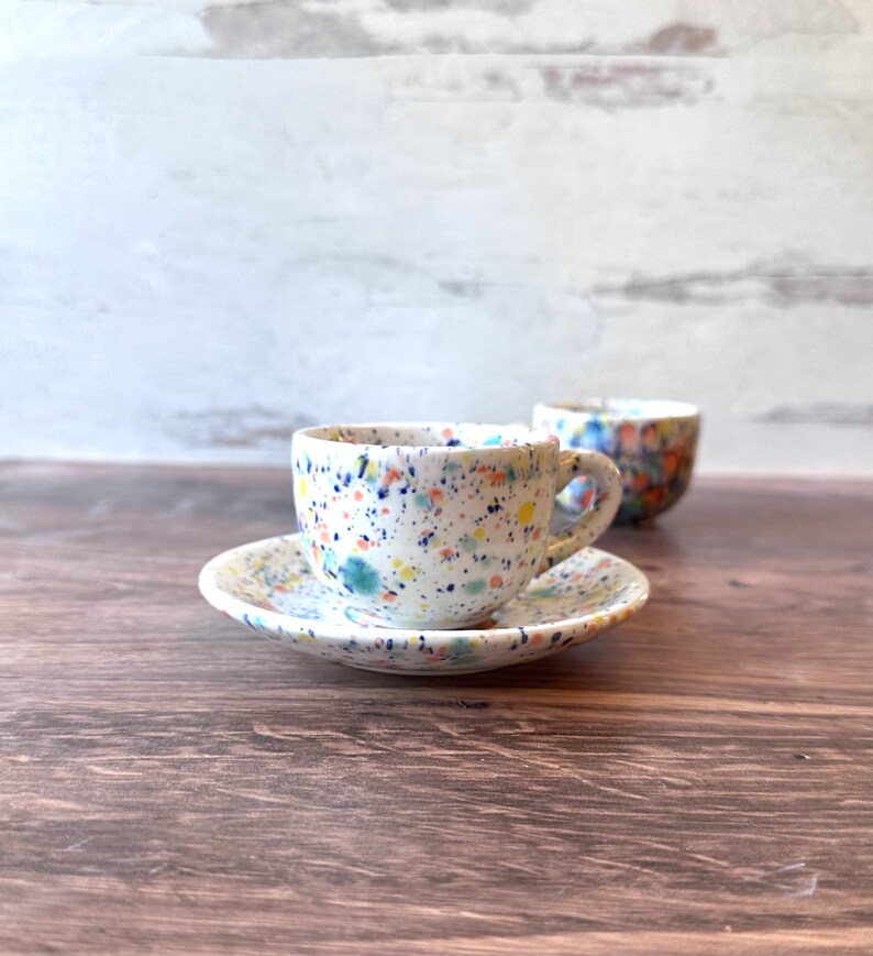 Fruity Freckles Espresso Cup Set: Ceramic Coffee Lover Gift - Etsy
