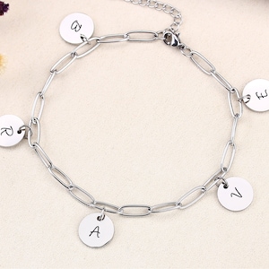 Personalized Initial Bracelet, Custom Handwriting Name Bracelet , Custom Christmas Gifts,  Customizable Bracelet,Cuff Bracelet