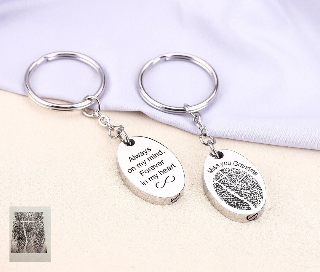 Cremation Jewelry, Handwriting Cremation Keychain, Urn Keychain for